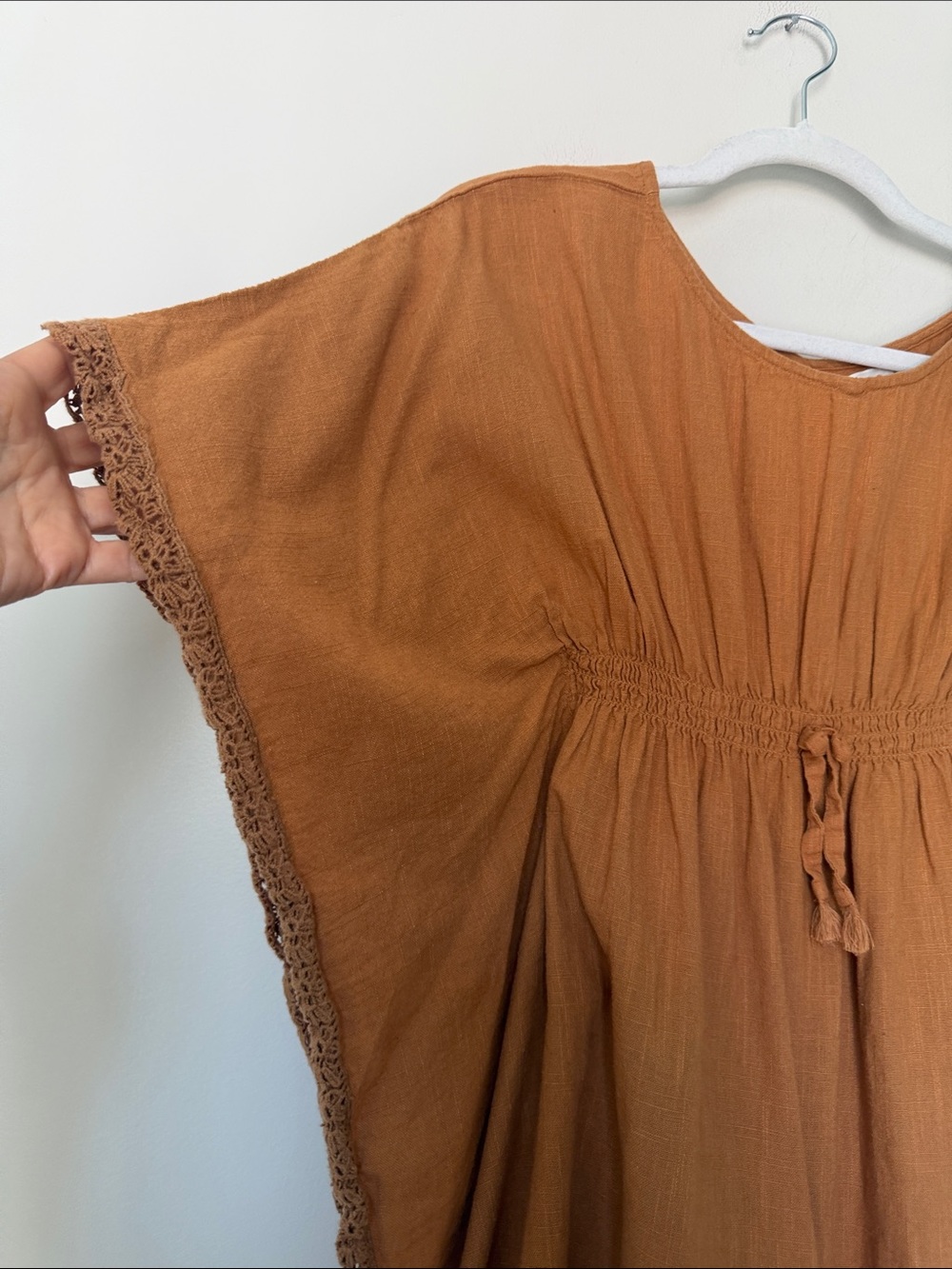 Zara Burnt Orange Drawstring Waist Tunic - Picture 5 of 6